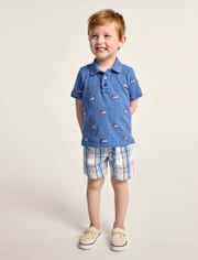 Boys Plaid 2-Piece Outfit Set - Nantucket Charm