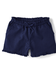 Girls Ruffle Pull On Shorts 2-Pack - Little Essentials