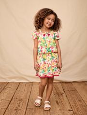 Girls Fruit Tassel 2-Piece Outfit Set - Amalfi Coast