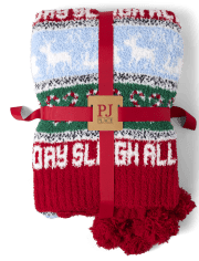 Adult Fairisle Sleigh Blanket