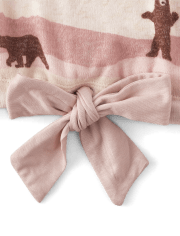 Pijama de punto con suéter de oso familiar a juego para mujer