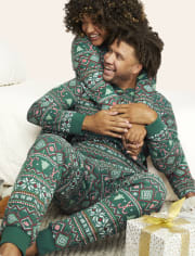 Mens Matching Family Fairisle Thermal Pajamas