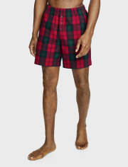 Mens Flannel Pajama Shorts
