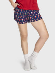 Pantalones Shortsde pijama de franela para mujer