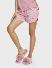 Womens Flannel Pajama Shorts
