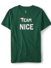 Camiseta para dormir unisex con estampado navideño para adultos