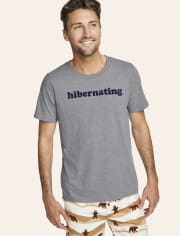 Camiseta para dormir con estampado gráfico para hombre