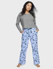 Womens Print Flannel Pajama Pants