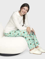 Womens Print Flannel Pajama Pants