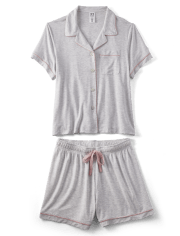 Womens Modal Pajama Top And Shorts Set