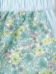 Womens Floral Poplin Pajama Shorts