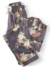 Womens Print Satin Pajamas