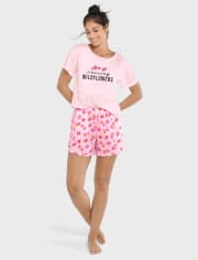 Womens Wildflowers Pajama Shorts