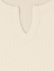 Tween Girls Notch Neck Top