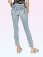 Girls Distressed High Rise Skinny Jeans