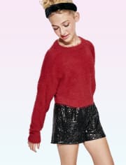 Girls Sequin Mini Shorts