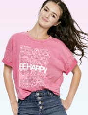 Tween Girls Oversized Graphic Tee