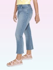 Tween Girls Mid Rise Cropped Flare Jeans