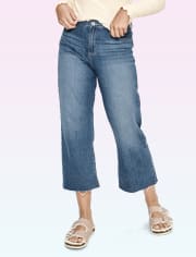 Tween Girls High Rise Cropped Flare Jeans