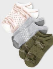 Tween Girls Camo Low Ankle Socks 3-Pack