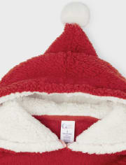 Camisón con capucha de Santa Sherpa para niñas Tween