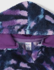 Tween Girls Tie Dye Sherpa Hoodie Nightgown