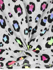 Tween Girls Rainbow Leopard Super Soft Pajamas