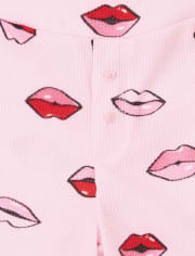 Girls Lips Thermal Pajamas