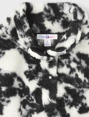 Jersey corto de sherpa con teñido anudado para niñas Tween