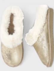 Pantuflas con raspado y purpurina para niñas Tween