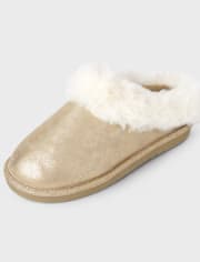 Pantuflas con raspado y purpurina para niñas Tween