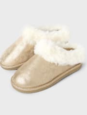 Pantuflas con raspado y purpurina para niñas Tween