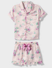 Tween Girls Floral Charmeuse Pajamas