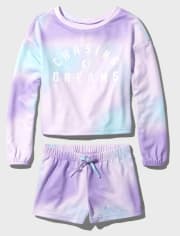 Tween Girls Tie Dye Dreams French Terry Pajamas