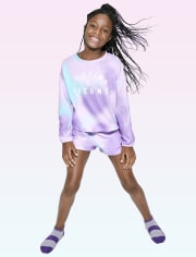 Tween Girls Tie Dye Dreams French Terry Pajamas