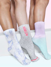 Tie Dye Crew Socks 3-Pack