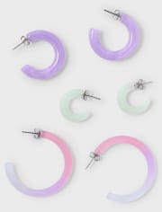 Tween Girls Hoop Earrings 3-Pack