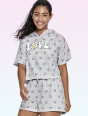 Tween Girls Daisy French Terry Pajamas