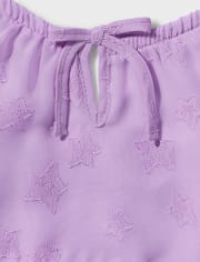 Tween Girls Star Smocked Top