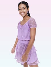 Tween Girls Star Smocked Top