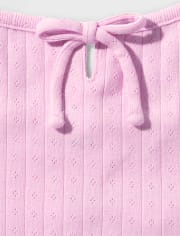 Tween Girls Ribbed Pointelle Cami