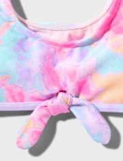 Teen Girls Tie Dye Tie Front Bikini Swimsuit | Sugar & Jade - PEONY