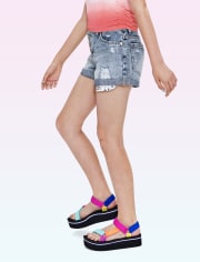 Tween Girls Denim Shortie Shorts