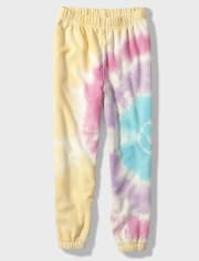 Pantalones tipo jogging con efecto tie-dye para niñas Tween