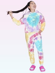 Pantalones tipo jogging con efecto tie-dye para niñas Tween