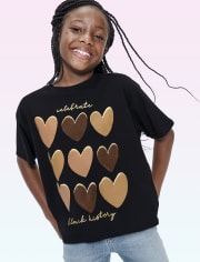Tween Girls Black History Oversized Tee