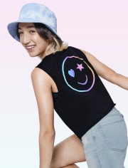 Camiseta sin mangas ajustada con logo de Tween Girls