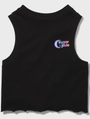 Camiseta sin mangas ajustada con logo de Tween Girls