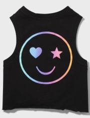 Camiseta sin mangas ajustada con logo de Tween Girls