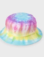 Tween Girls Rainbow Tie Dye Bucket Hat